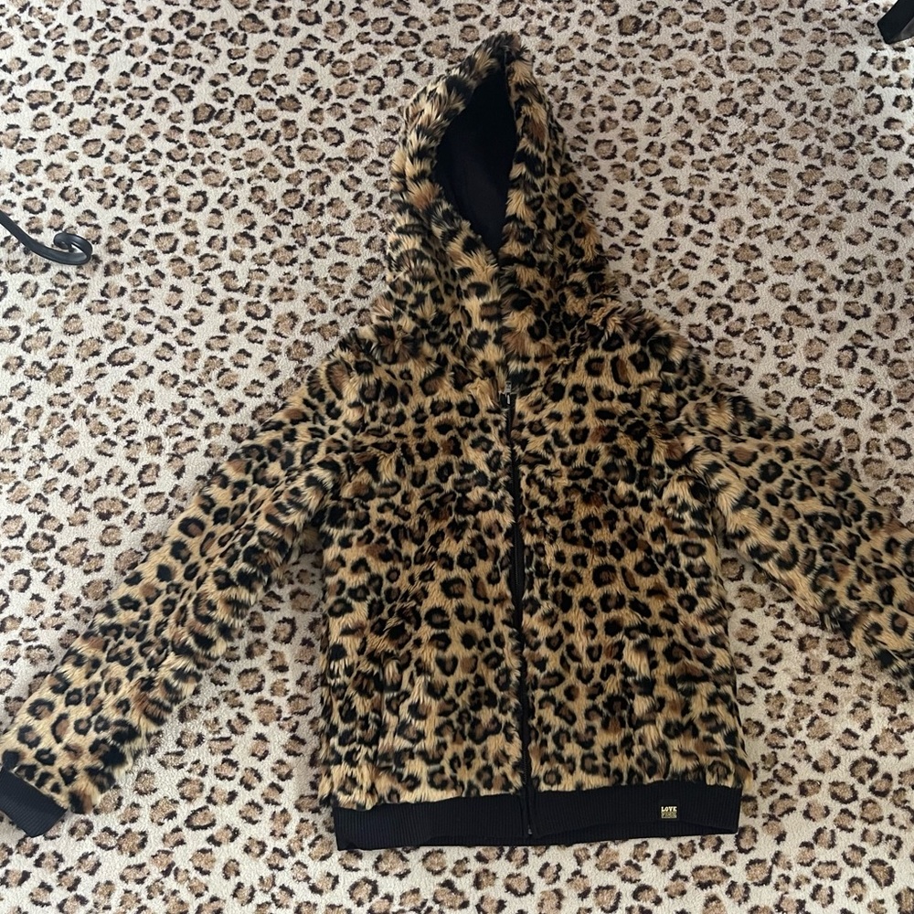 PINK Limited Edition Victoria Secret Fur Leopard Jacket